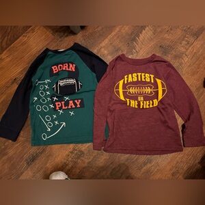 2 long sleeve football shirts